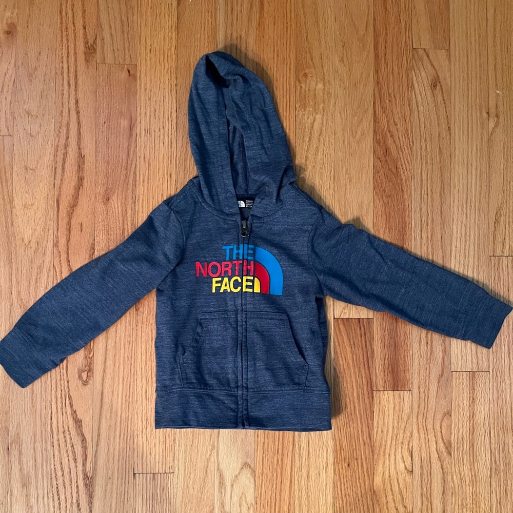 North Face Long Sleeved Hooded Zip-Up